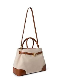 Cross-Dyed Canvas Large Blaike Satchel