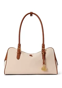 Canvas & Leather Large Marcy Zip Satchel