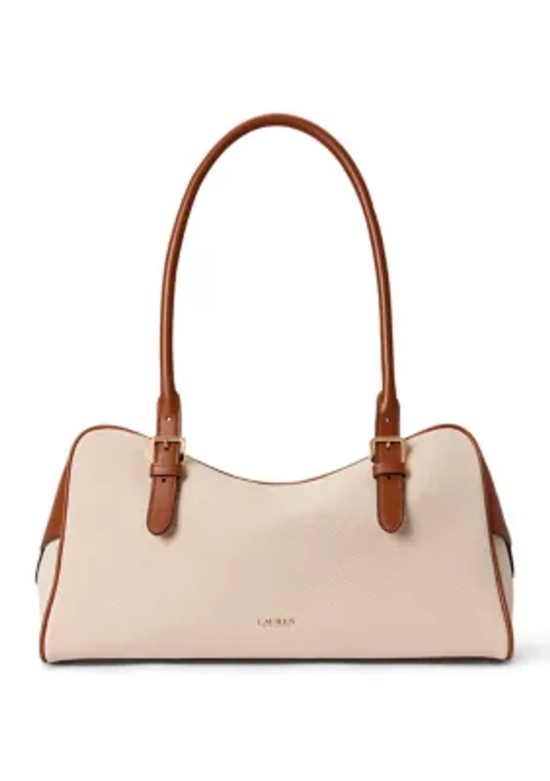 Canvas & Leather Large Marcy Zip Satchel