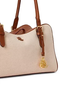 Canvas & Leather Large Marcy Zip Satchel