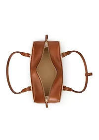 Canvas & Leather Large Marcy Zip Satchel