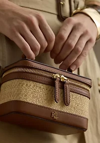 Raffia Small Hallee Crossbody Bag