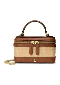 Raffia Small Hallee Crossbody Bag