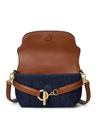 Washed Denim Small Blaike Crossbody Bag