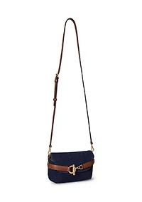 Washed Denim Small Blaike Crossbody Bag