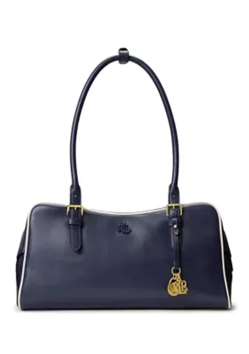 Leather Large Marcy Zip Satchel