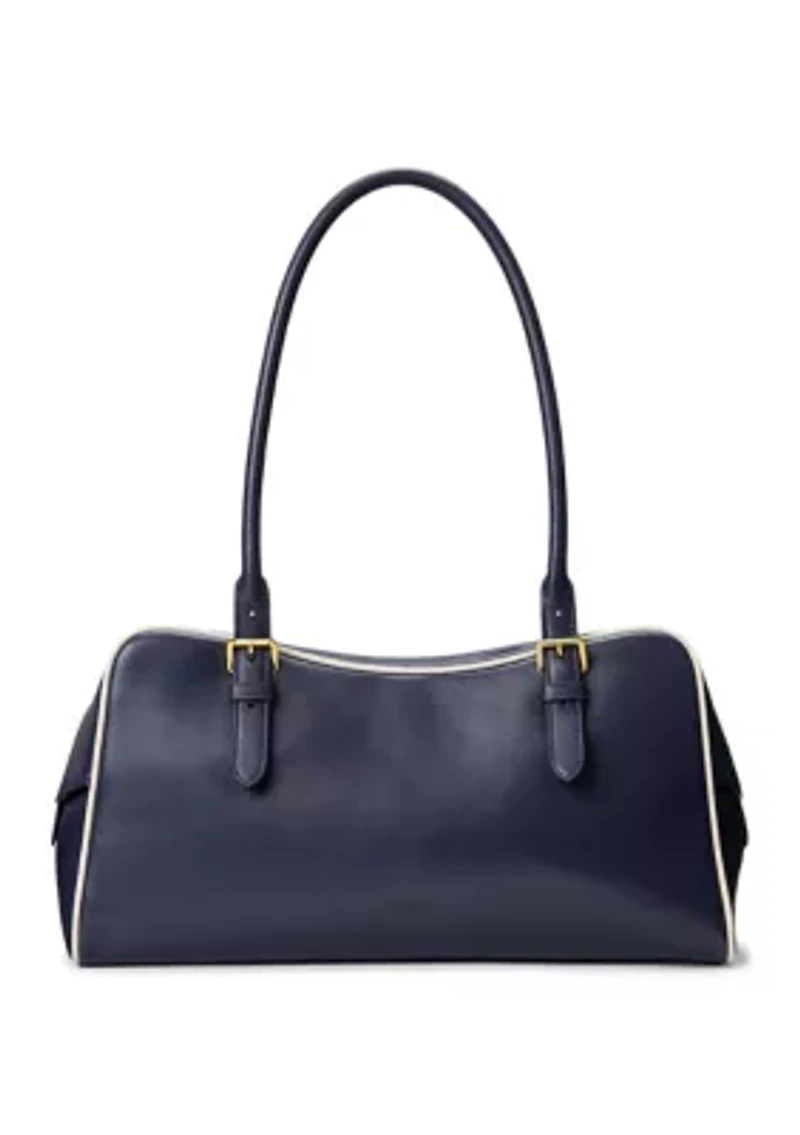 Leather Large Marcy Zip Satchel