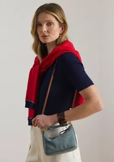 Washed Denim Mini Blaike Shoulder Bag