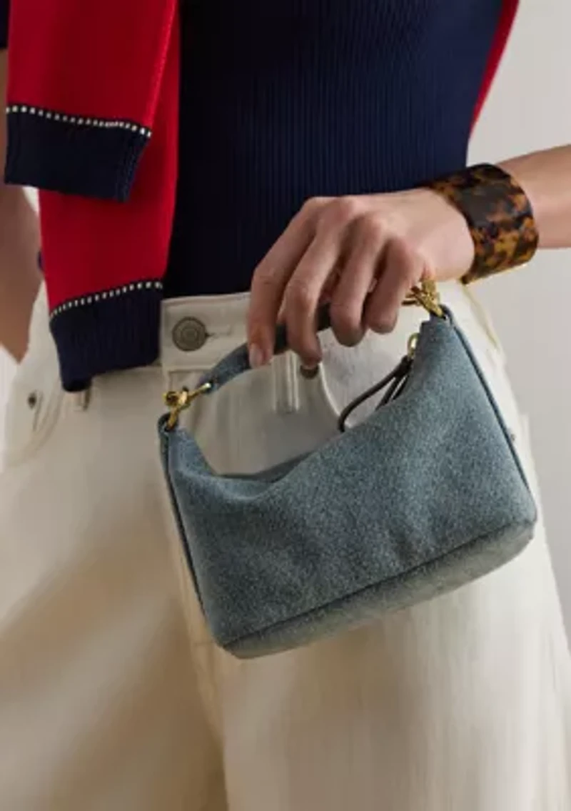 Washed Denim Mini Blaike Shoulder Bag