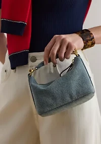 Washed Denim Mini Blaike Shoulder Bag