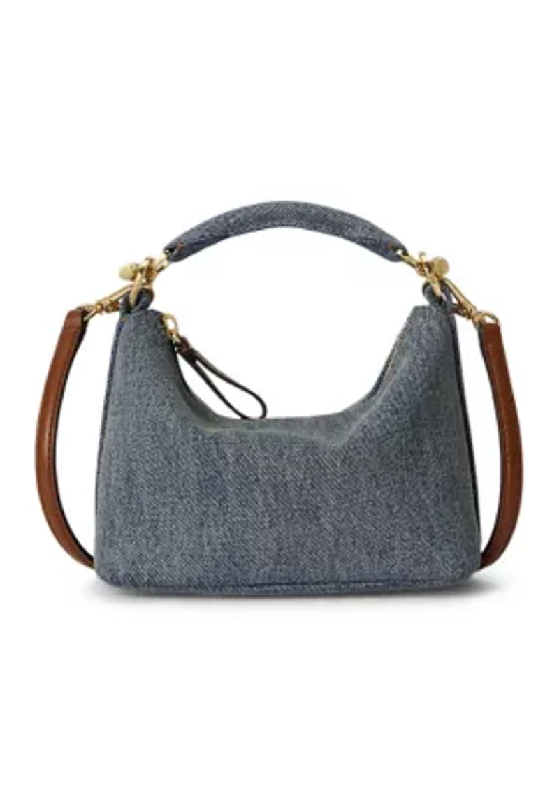 Washed Denim Mini Blaike Shoulder Bag