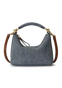 Washed Denim Mini Blaike Shoulder Bag