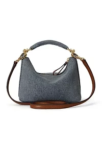 Washed Denim Mini Blaike Shoulder Bag