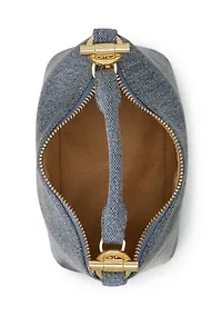 Washed Denim Mini Blaike Shoulder Bag