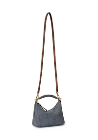 Washed Denim Mini Blaike Shoulder Bag
