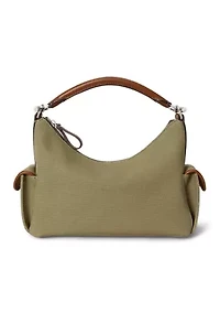 Washed Canvas Small Blaike Shoulder Bag