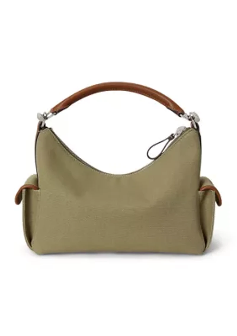 Washed Canvas Small Blaike Shoulder Bag