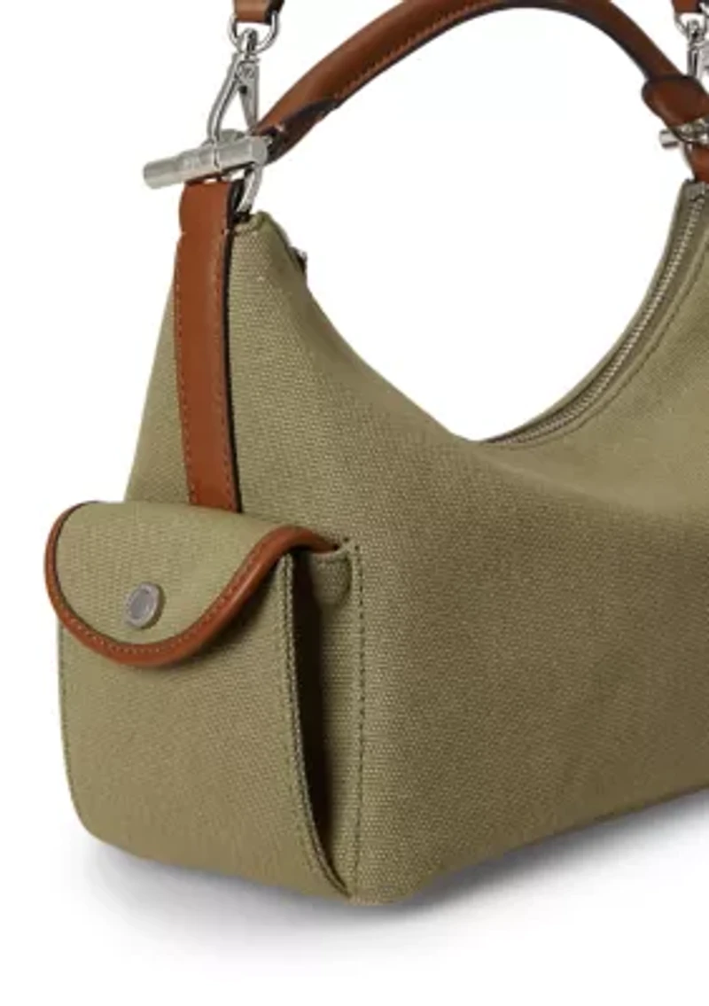 Washed Canvas Small Blaike Shoulder Bag