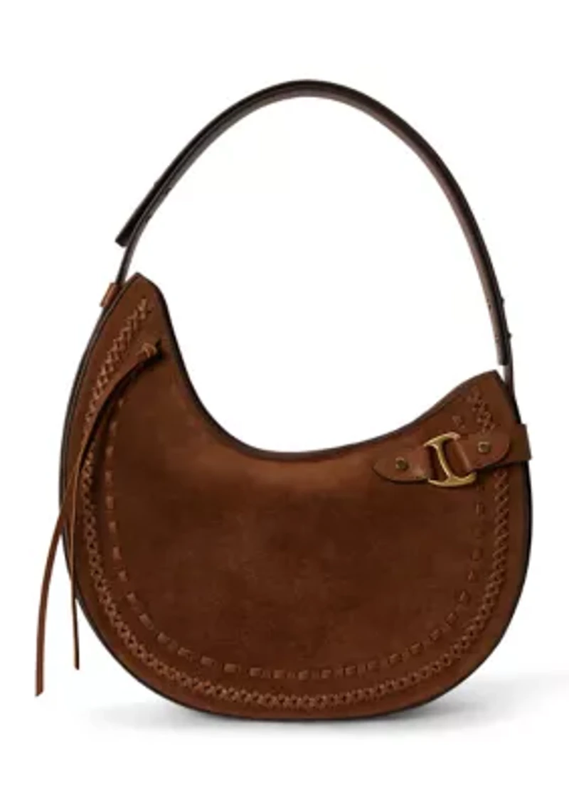 Whipstitched Large Tasha Shoulder Bag