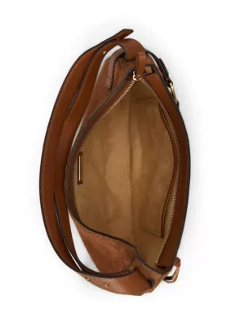 Whipstitched Large Tasha Shoulder Bag