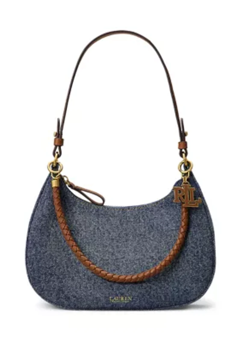 Denim Medium Marcy Zip Shoulder Bag