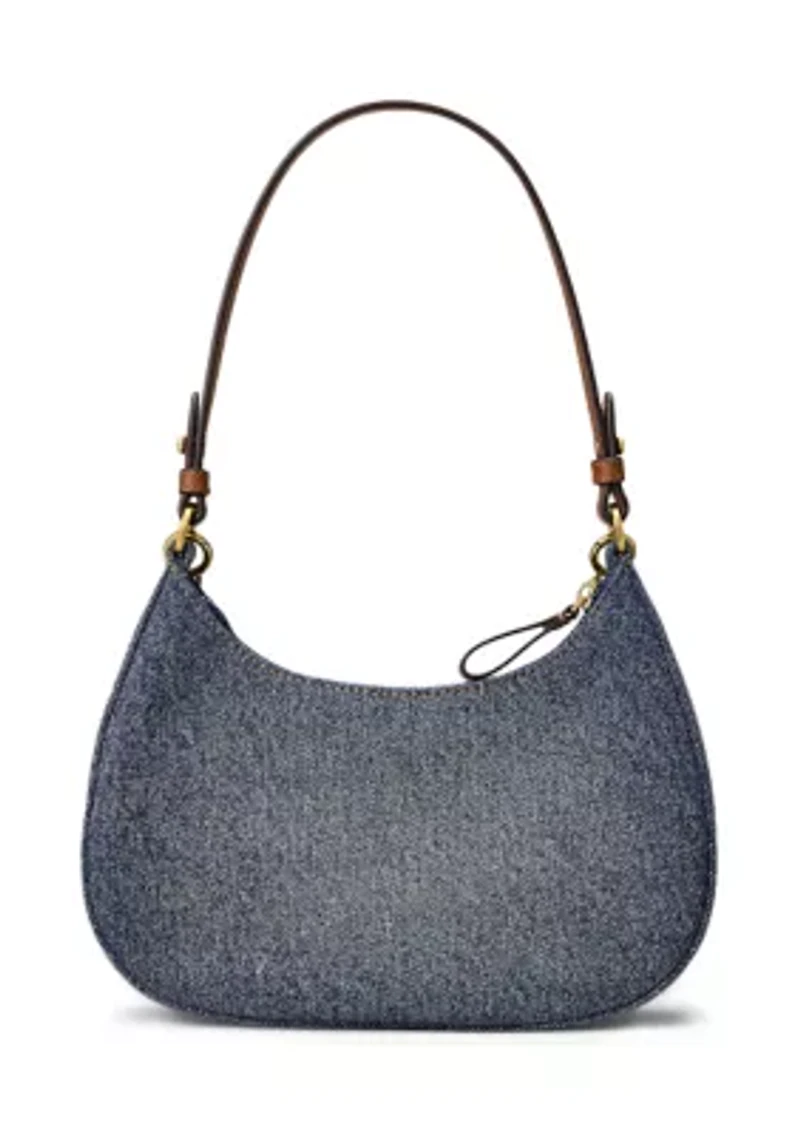 Denim Medium Marcy Zip Shoulder Bag