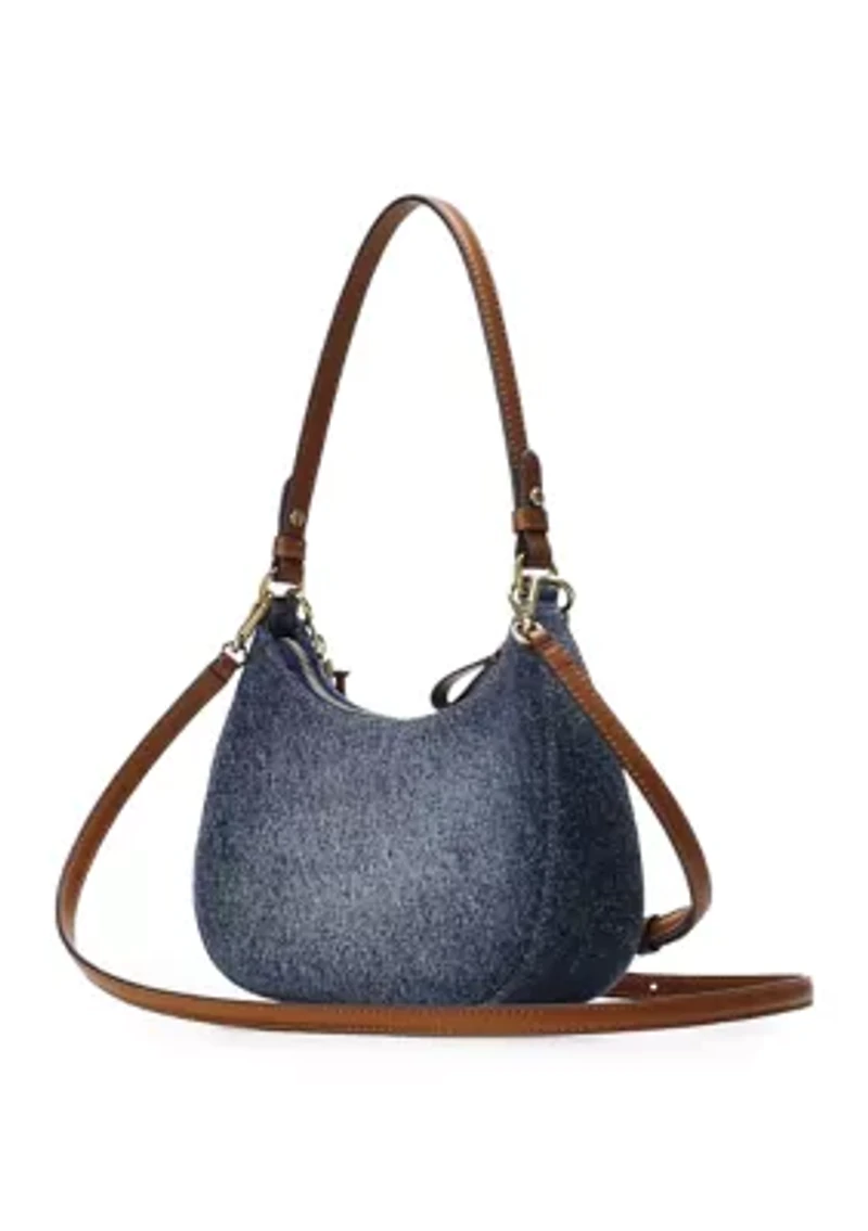 Denim Medium Marcy Zip Shoulder Bag
