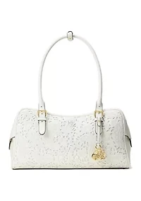 Perforated Nappa Large Marcy Zip Satchel