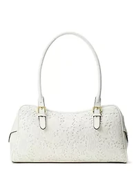 Perforated Nappa Large Marcy Zip Satchel