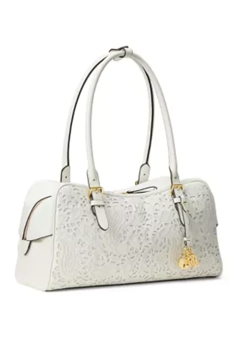 Perforated Nappa Large Marcy Zip Satchel