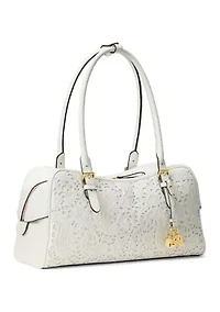 Perforated Nappa Large Marcy Zip Satchel