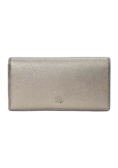 Crosshatch Leather Slim Wallet