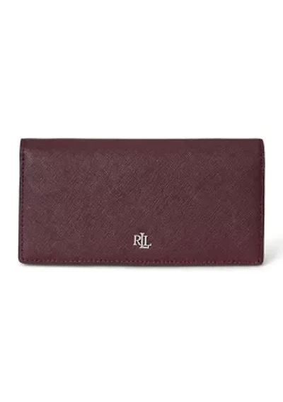 Crosshatch Leather Slim Wallet