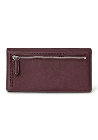 Crosshatch Leather Slim Wallet