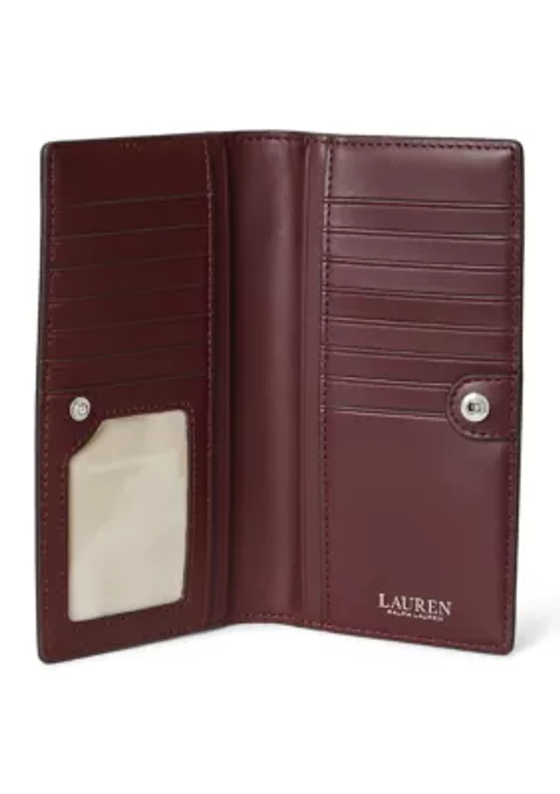 Crosshatch Leather Slim Wallet