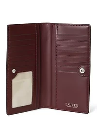 Crosshatch Leather Slim Wallet