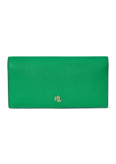 Crosshatch Leather Slim Wallet