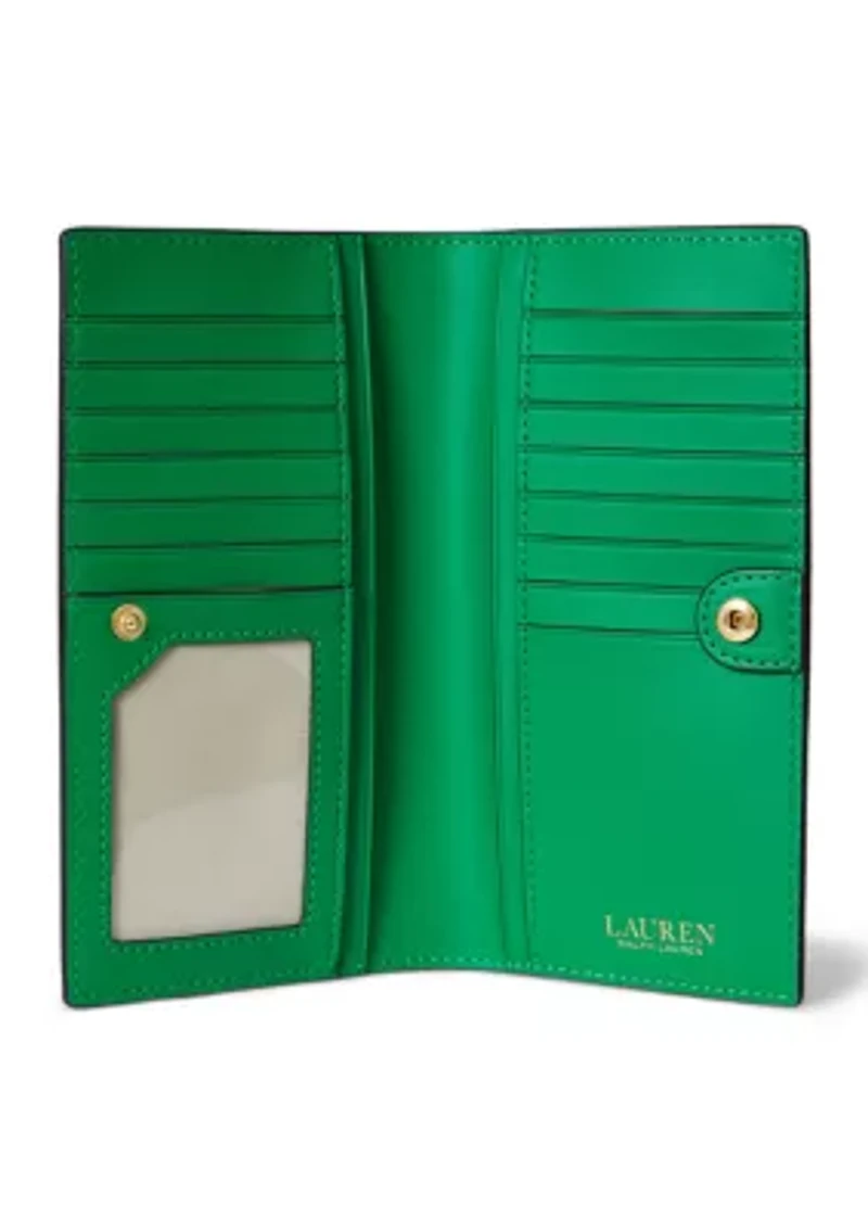 Crosshatch Leather Slim Wallet