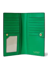 Crosshatch Leather Slim Wallet