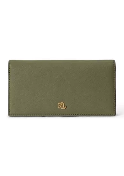 Crosshatch Leather Slim Wallet