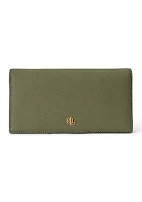 Crosshatch Leather Slim Wallet