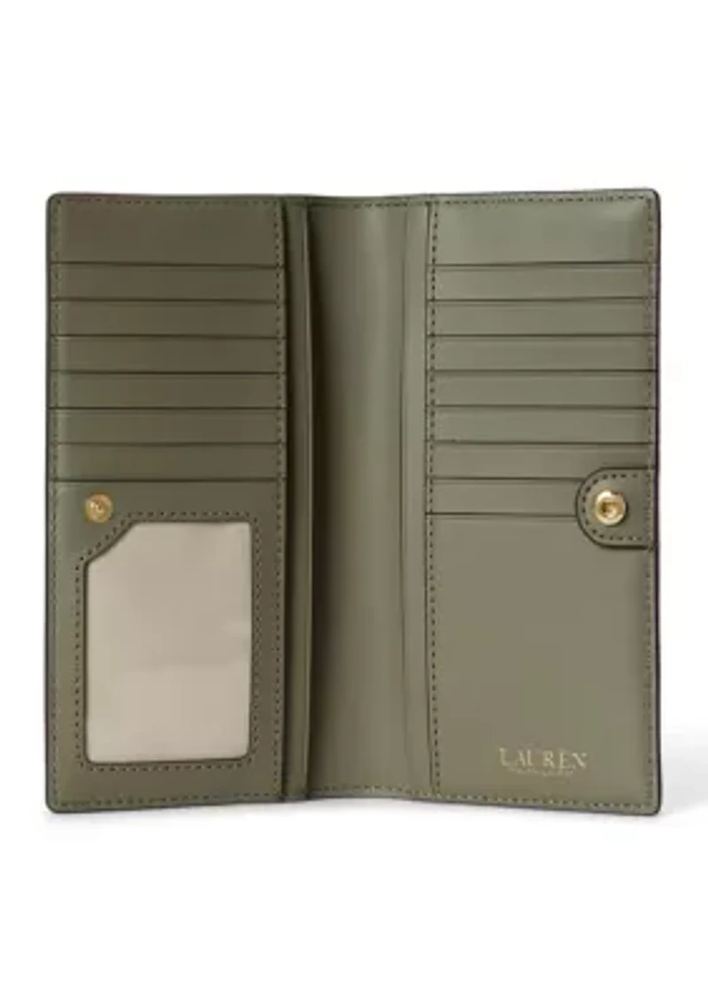 Crosshatch Leather Slim Wallet