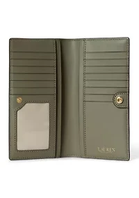 Crosshatch Leather Slim Wallet