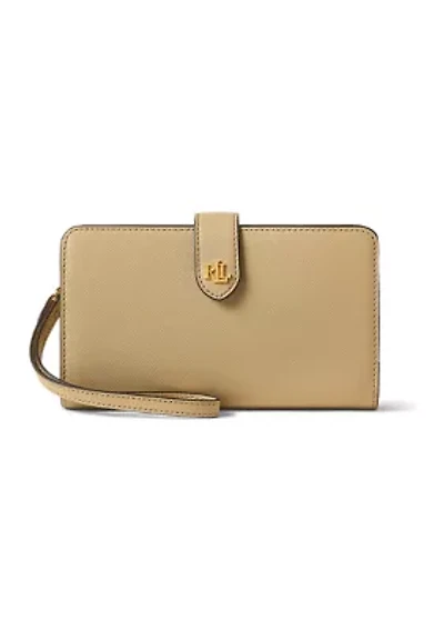 Crosshatch Leather Tech Wristlet