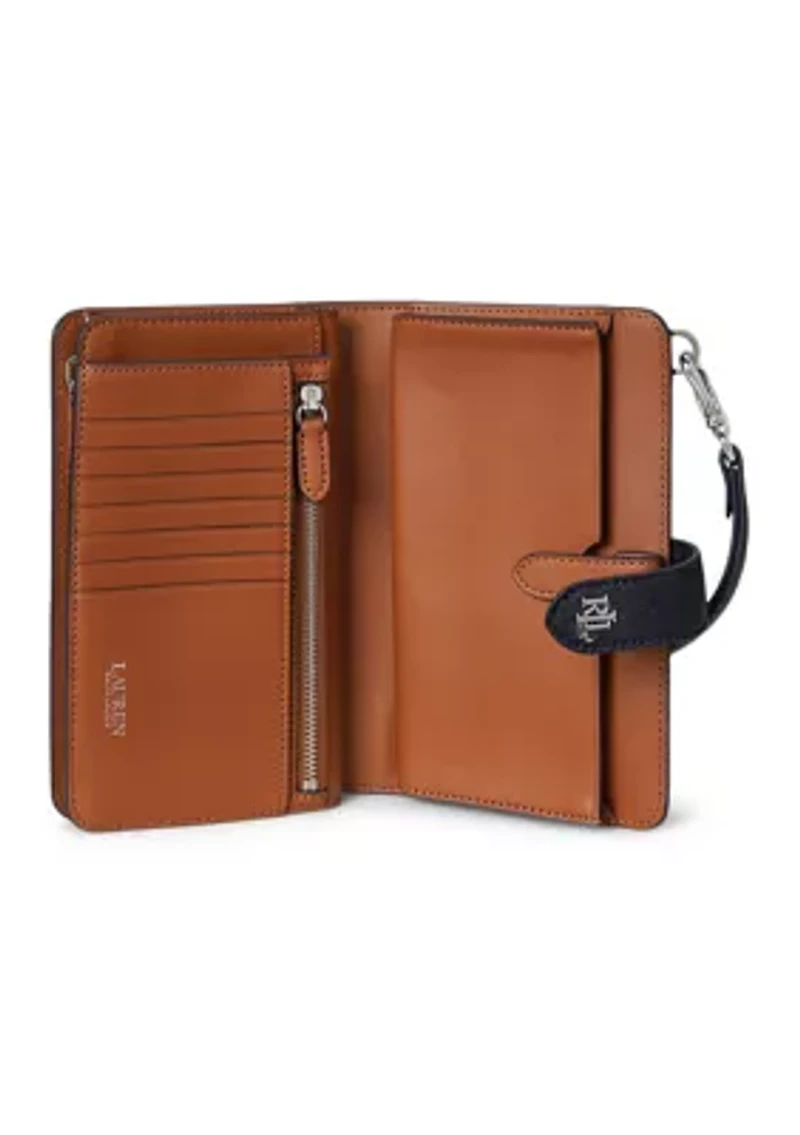 Crosshatch Leather Tech Wristlet