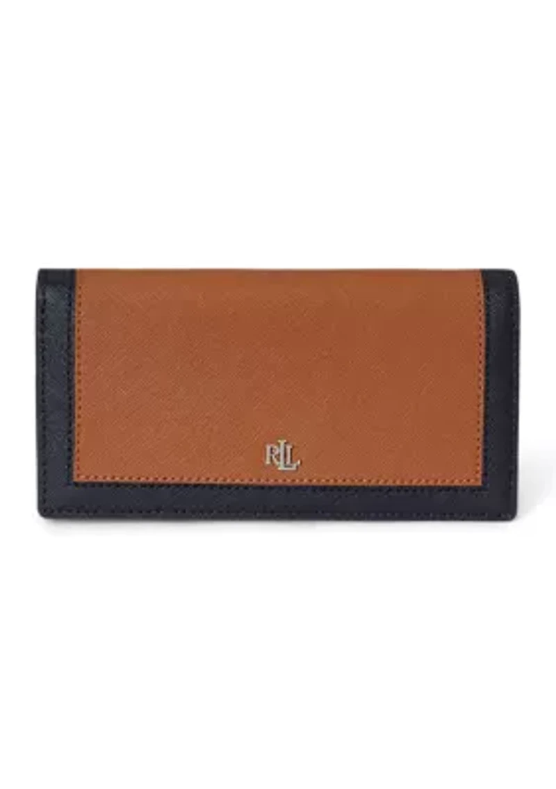 Crosshatch Leather Slim Wallet