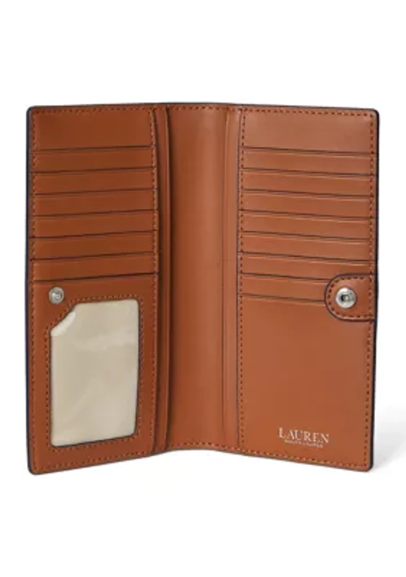 Crosshatch Leather Slim Wallet