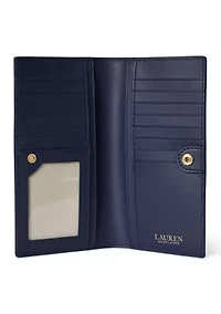 Crosshatch Leather Slim Wallet