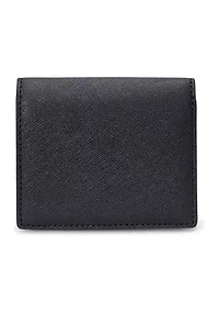Crosshatch Leather Compact Wallet