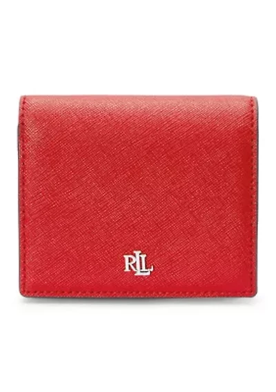 Crosshatch Leather Compact Wallet